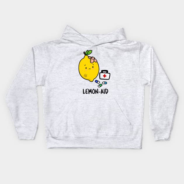 Lemon Aid Cute Lemon Pun Kids Hoodie by punnybone